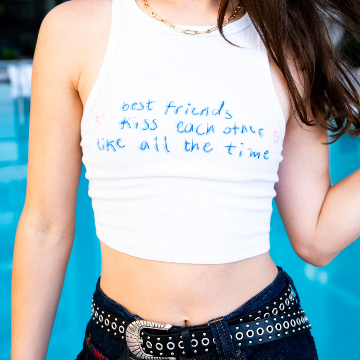"Bestie" Cropped Tee
